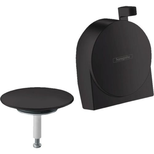 hansgrohe Exafill S Fertigmontageset 58117670 Wanneneinlauf, mit Schwallstrahl, mattschwarz
