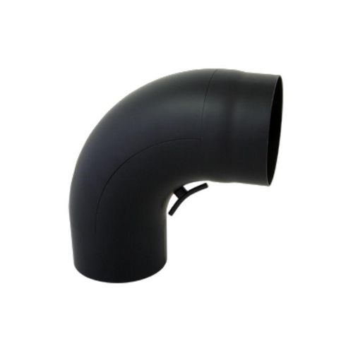 Bertrams Bogen 05BG90-150T 90°, Ø 150 x 2 mm, glattgezogen, mit Tür, schwarz