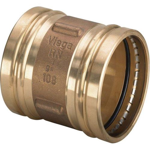 Viega Sanpress XL-Muffe 350611 108 mm, Rotguss, SC-Contur