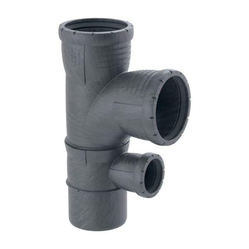 Geberit Silent Pro Kombibogenabzweig 393556141 DN 100/90/50, 87,5°, Innenradius, hochschalldämmend