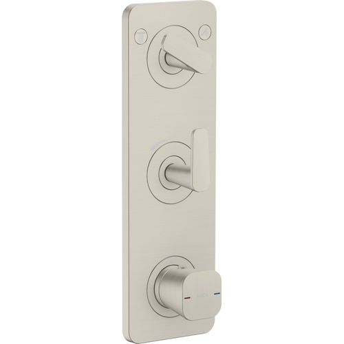 hansgrohe AXOR Citterio C Thermostatmodul 380/120 Unterputzmodell mit Platte für 2 Verbraucher, 49700800