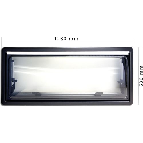 PrimeVan Ausstellfenster 1200 × 500 mm – Doppelverglast für Wohnmobil