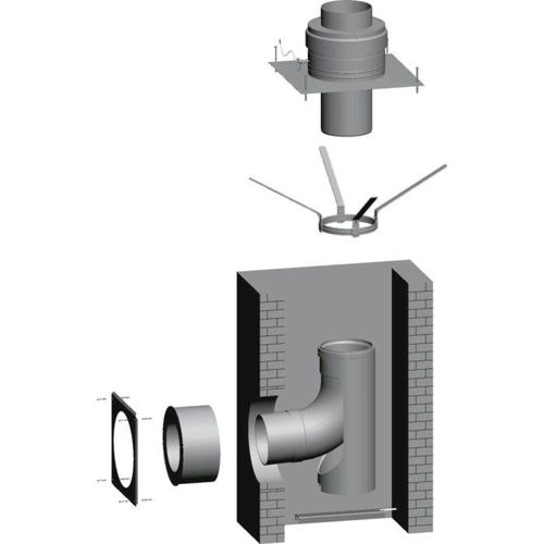 Wolf Cob Schachtbausatz 2651294 DN 160/160, ab 50 kW, raumluftunabhängig