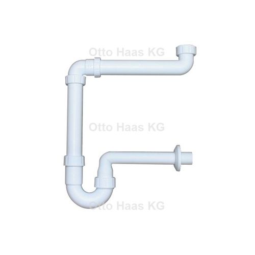 HAAS Raumsparsiphon 4832 DN 32, 1 1/4 bzw. 1 1/2", Polypropylen, weiß