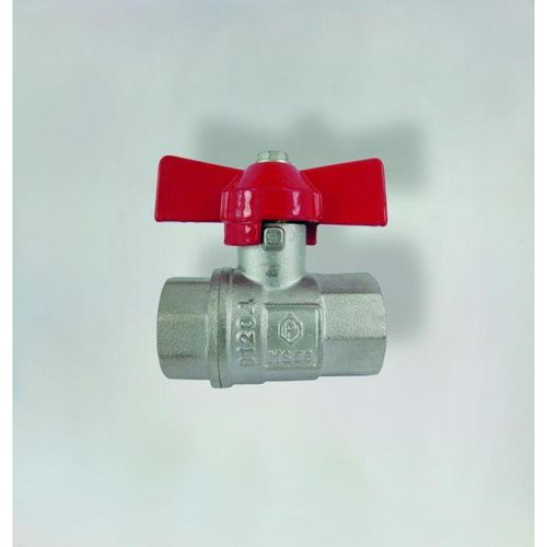 Fukana Kugelhahn mit Flügelgriff 53022 rot, IG x IG 3/4", DIN 50930-6