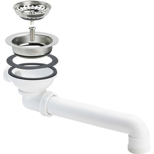 Viega Ablaufventil 578886 G 1 1/2, Kunststoff weiß, ohne Bowdenzugmechanik