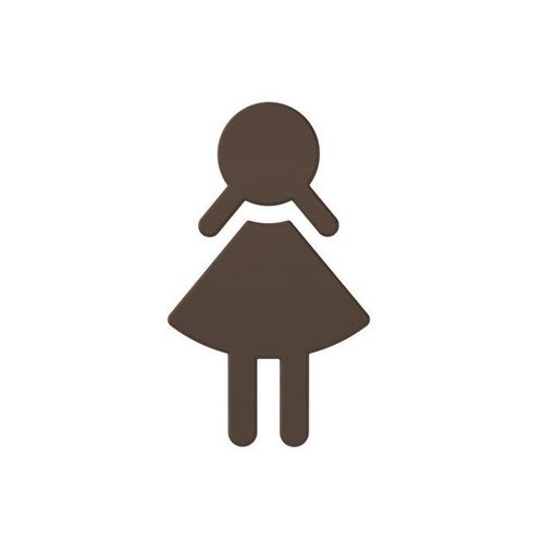 Hewi 801 Symbol Frau 801.91.02084 umbra, selbstklebend