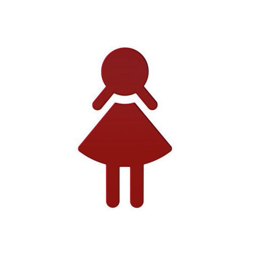 Hewi 801 Symbol Frau 801.91.02033 rubinrot, selbstklebend