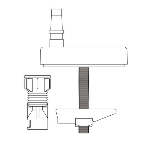 Pagette Pagette ISCON Steckbefestigung 793100300 Edelstahl, von oben für integrierte Befestigung