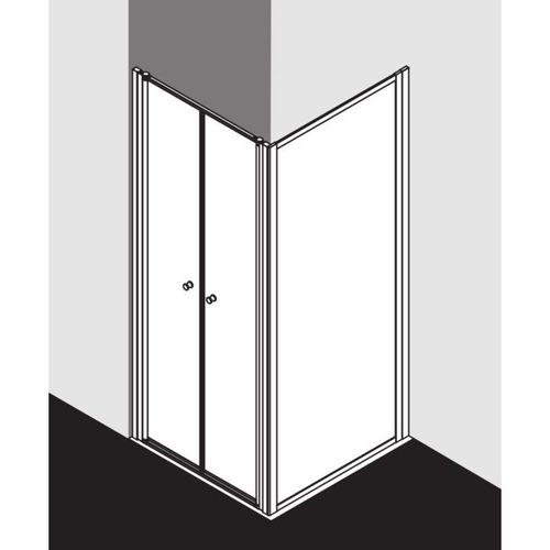 Kermi Pendeltür Nova 2000 100 x 200 cm, weiß RAL 9016, Kerolan Fontana
