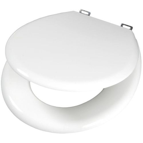 Pagette Olfa Tradition +7 WC-Sitz 077-0001 weiß, ohne Deckel, Edelstahlscharnier