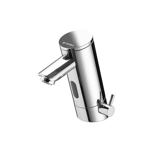 SCHELL Waschtisch-Armatur PURIS E, Niederdruck verchromt, Batteriebetrieb 9 V, mit Mischer