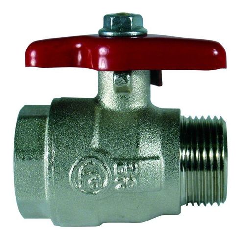 Lowara Absperrkugelhahn KH 1/2" 002679353 vernickelt, Anschlüsse IG 1/2"x AG 1/2"