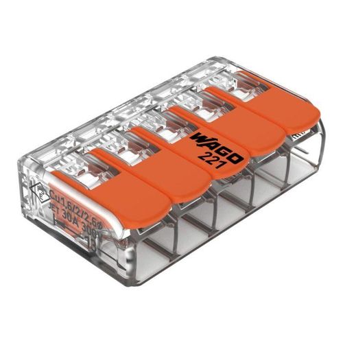 WAGO Compact-Verbindungsklemme 221-615 5-Leiter bis 6qmm