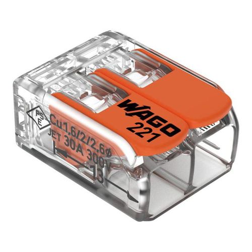 WAGO Compact-Verbindungsklemme mit Hebel 221-612 2-Leiter bis 6qmm