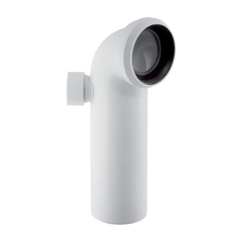 Geberit WC-Anschlussbogen 152616111 Zusatzanschluss links, 90Grad, 110mm, PP, weiß
