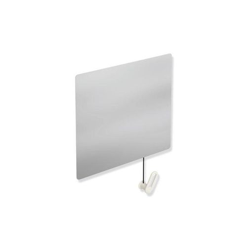 HEWI Serie 801 Kippspiegel 8010110099 600x540x6 mm, mit Seilumlenkung, reinweiss