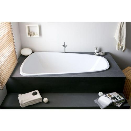 Hoesch Singlebath Duo Oval Badewanne 3686.010 weiss, 176,6x114,1cm, Einbauversion, rechts