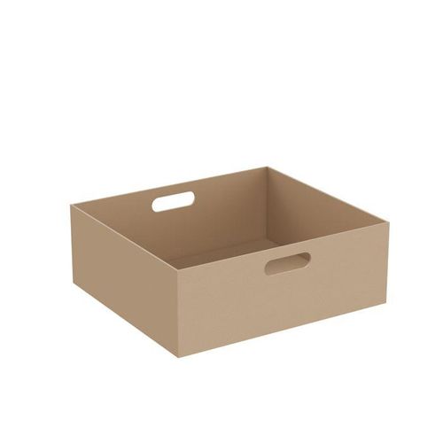 Vitra Equal Leder-Box 64114 45 x 40 x 16 cm, 2 Grifflöcher, beige
