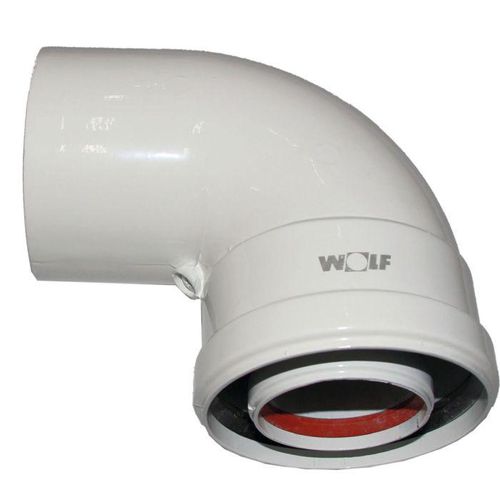 Wolf LAF Bogen DN60/100 90Gr 2651243 für Heizwert