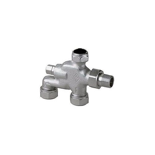 Heimeier E-Z-Verteiler 3891-02.000 Rotguss vernickelt, DN 15