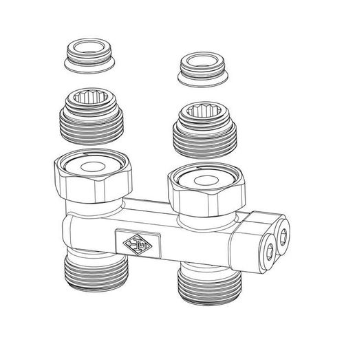 Heimeier Umlenkstück 0542-50.000 G 3/4 AGxR 1/2, Durchgang