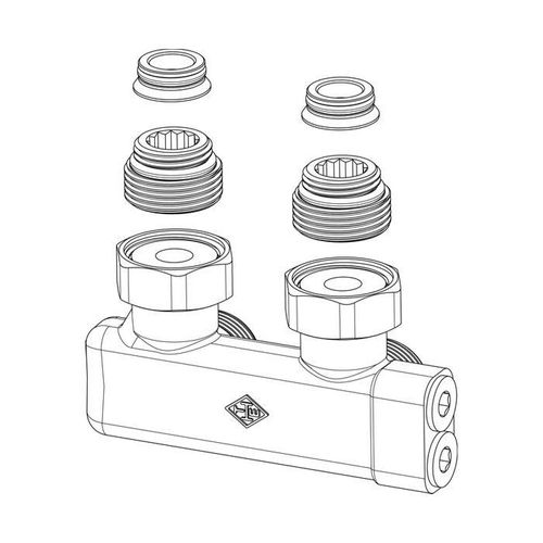 Heimeier Umlenkstück 0541-50.000 G 3/4 AGxR 1/2, Eckform
