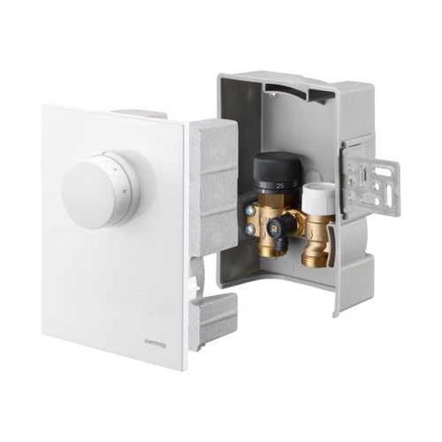 Oventrop Unibox Rücklauftemperaturregelung 1022733 weiß, mit Ventil, Thermostat und Rücklauftemperaturbegrenzer