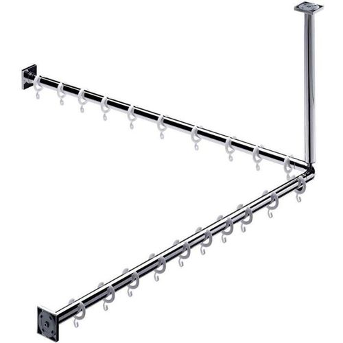 Emco System 2 Duschvorhang-Set 358700122 chrom, 1000 mm