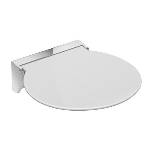 Hewi R380 Klappsitz 950.51.2259098 380 x 405 x 107 mm, Sitzfläche signalweiß, verchromt