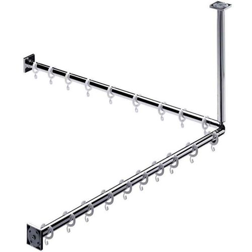 Emco System 2 Duschvorhang-Set 358700121 chrom, 900 mm