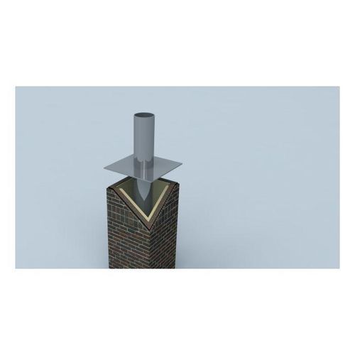 Bertrams Ewr Kaminkopfverlängerung 21KV750-150-2 Ø 150 mm, einwandig, 750 mm, rundes Einsteckende, Edelstahl V4A