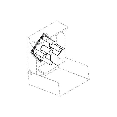 Hewi System 900 Umrüst-Karussell 900.21.E01 von Großrollenhalter auf 4-fach Rollenhalter