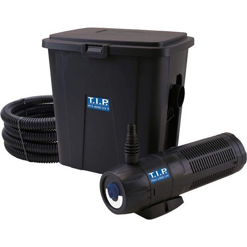 T.I.P. Teichfilter-Set - Für 4.000 l Teich, 1.000 l/h, UV-C 9 W, inkl. Pumpe/Filtermaterial, MTS 4000 UV 9, 30296