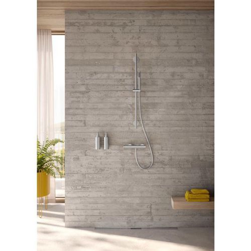 Herzbach LIVING Thermostat-Brausebatterie 11.131100.1.09 Aufputz rund Edelstahl