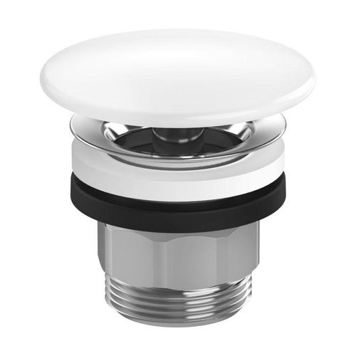hansgrohe Ablaufgarnitur 50110450 mit rundem Keramikstopfen, für Waschbecken, weiß
