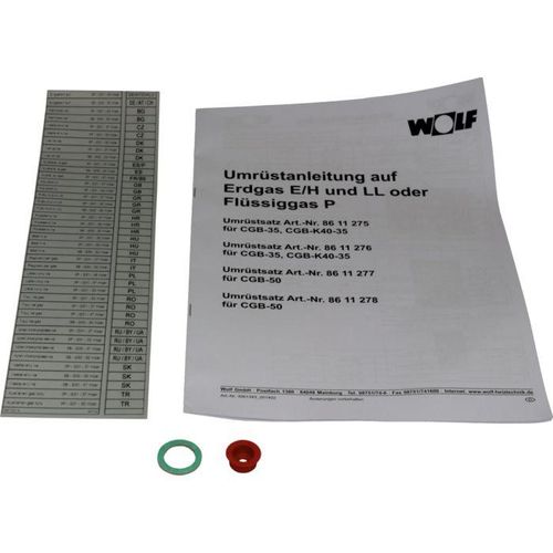 Wolf Umrüstsatz Erdgas E/LL - Flüssiggas 8611276 für CGB-35 und CGB-K40-35