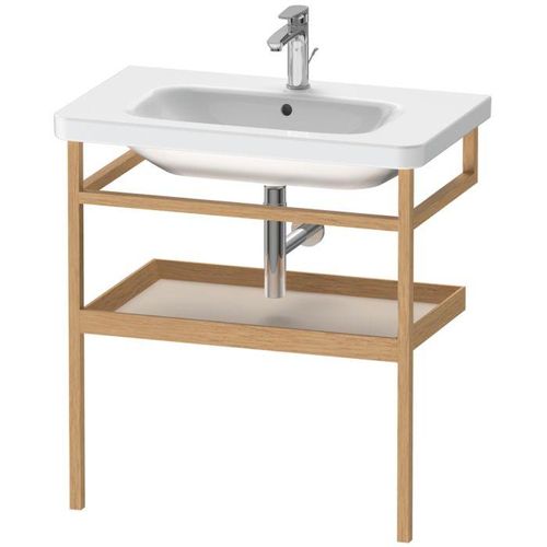 Duravit DuraStyle Handtuchhalter DS988209176 74 x 44 cm, taupe/europäische Eiche massiv, mit Ablage
