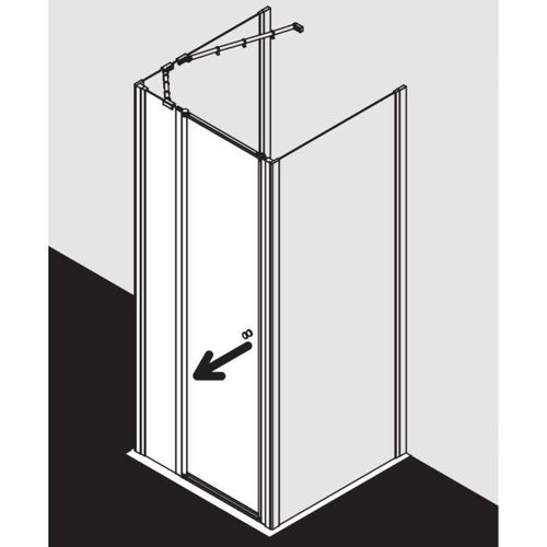 Kermi Ibiza 2000 Schwingtür STL I2STL080181AK 80x185cm, mit Festfeld links, ESG klar