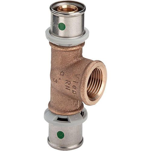 Viega Sanfix-P T-Stück 458386 20 x Rp 1/2 x 20 mm, mit SC-Contur, Rotguss