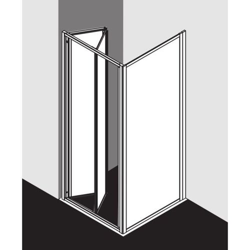 Kermi Falttür Nova 2000 90 x 185 cm, silber mattglanz, Kerolan Fontana