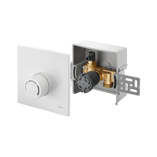 Oventrop Unibox Rücklauftemperaturregelung 1022735 weiß, mit Ventil und Thermostat