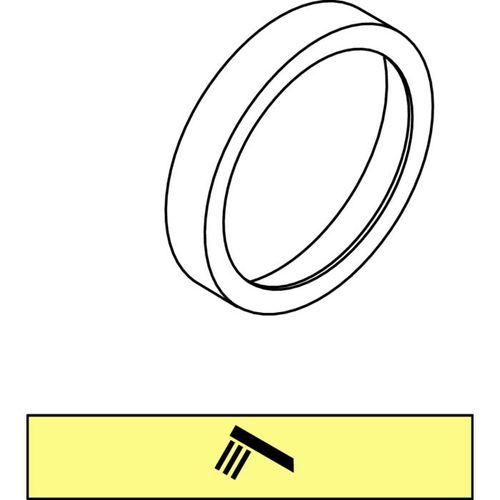 Ideal Standard Dekorring DEA, mit Symbol Handbrause A860855AA Armaturenmodule, Chrom