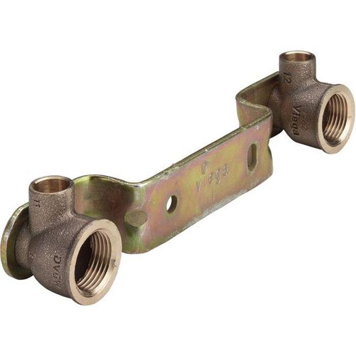 Viega Gemini Montageeinheit 101091 15 mm x Rp 1/2 x 150 mm, Rotguss