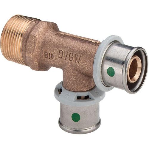 Viega Sanfix-P T-Stück 303280 R 1/2 x 16 x 16 mm, mit SC-Contur, Rotguss