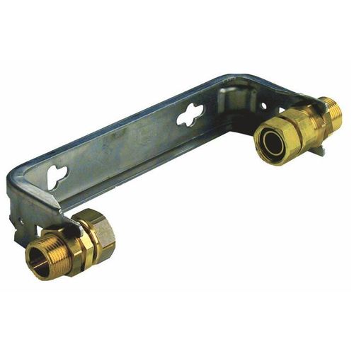 Aalberts SEPP Aqua-Basis Wasserzähler-Anschlussgarnitur 0005762 DN 25-Q3 4, Messing, fester Wandabstand