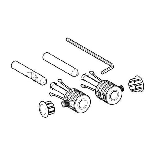 Geberit Befestigungsset für Wand-WC-/Bidet 597182000 Befestigung von der Seite