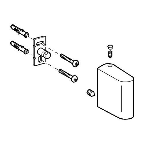 Hansa Gleitstangenhalter komplett chrom 59913177