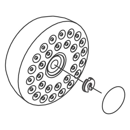 hansgrohe Strahlkörper Bodyvette Seitenbrause 97471000 chrom mit Strahlscheibe hellgrau