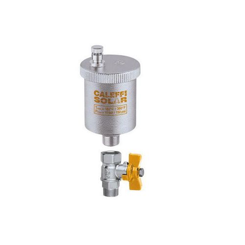 Caleffi Solar-Schnellentlüfter 250131 3/8" AG, verchromt, automatisch, mit Absperrhahn